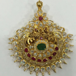 "Peacock Lakshmi Pendant."